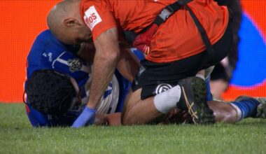 NRL 2026: Stephen Crichton stretchered off in Bulldogs loss to Raiders, injury update