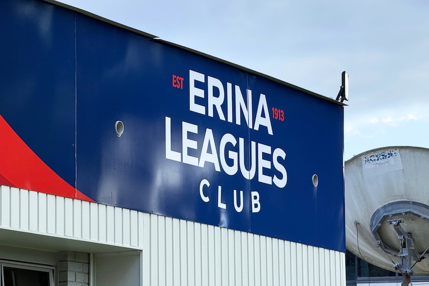 A sign for the Erina Leagues club.