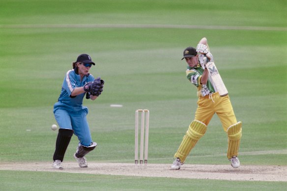 Clark in action at Lord’s in 1998, where Australian swept the series against England.