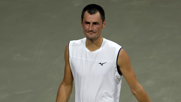 Bernard Tomic seen in action.