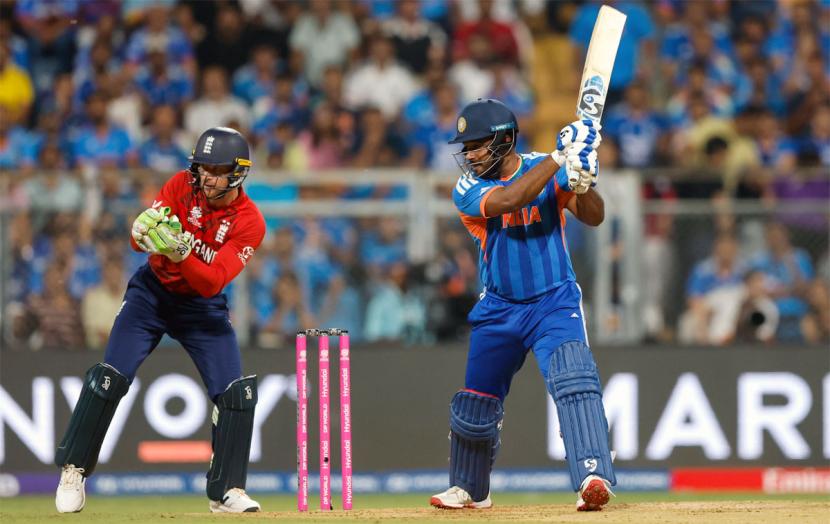 Sanju Samson scored a breezy 42-ball 89 in the T20 World Cup semi-final against England Sanju Samson scored a breezy 42-ball 89 in the T20 World Cup semi-final against England