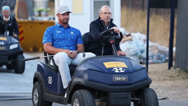 Grant Moir takes DeChambeau to the scene of the crime.