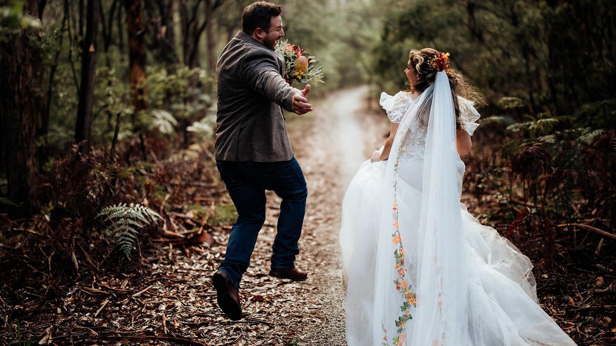Wedding of the week: Tinder success story couple tie the knot in heartfelt Margaret River ceremony