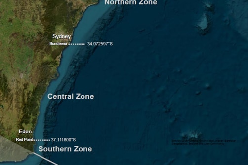 A map of the NSW coastline