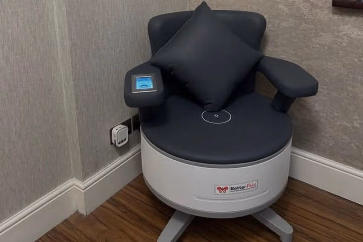 The Better Pelvi chair at Momenique's Beauty Spa in Grimsby