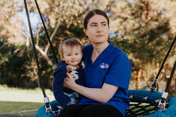 Registered nurse Sarah Ellyard says inflexible work makes caring responsibilities a challenge.