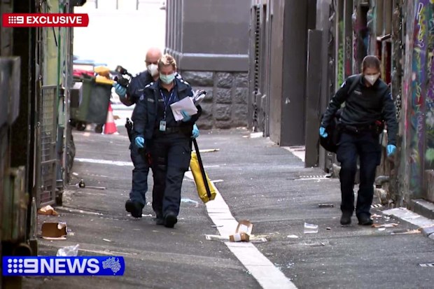 Three people have been stabbed and robbed in separate machete attacks in the Melbourne CBD.