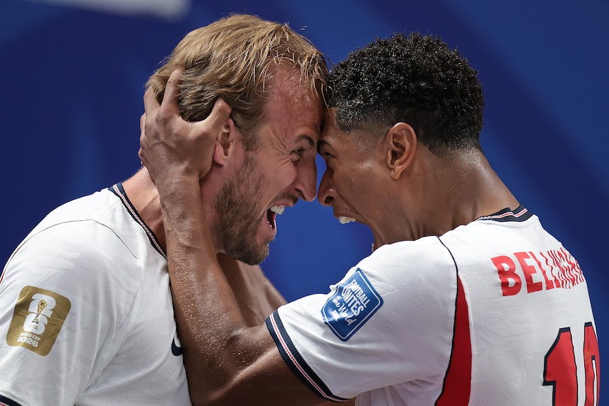 Harry Kane and Jude Bellingham scream in each other's face