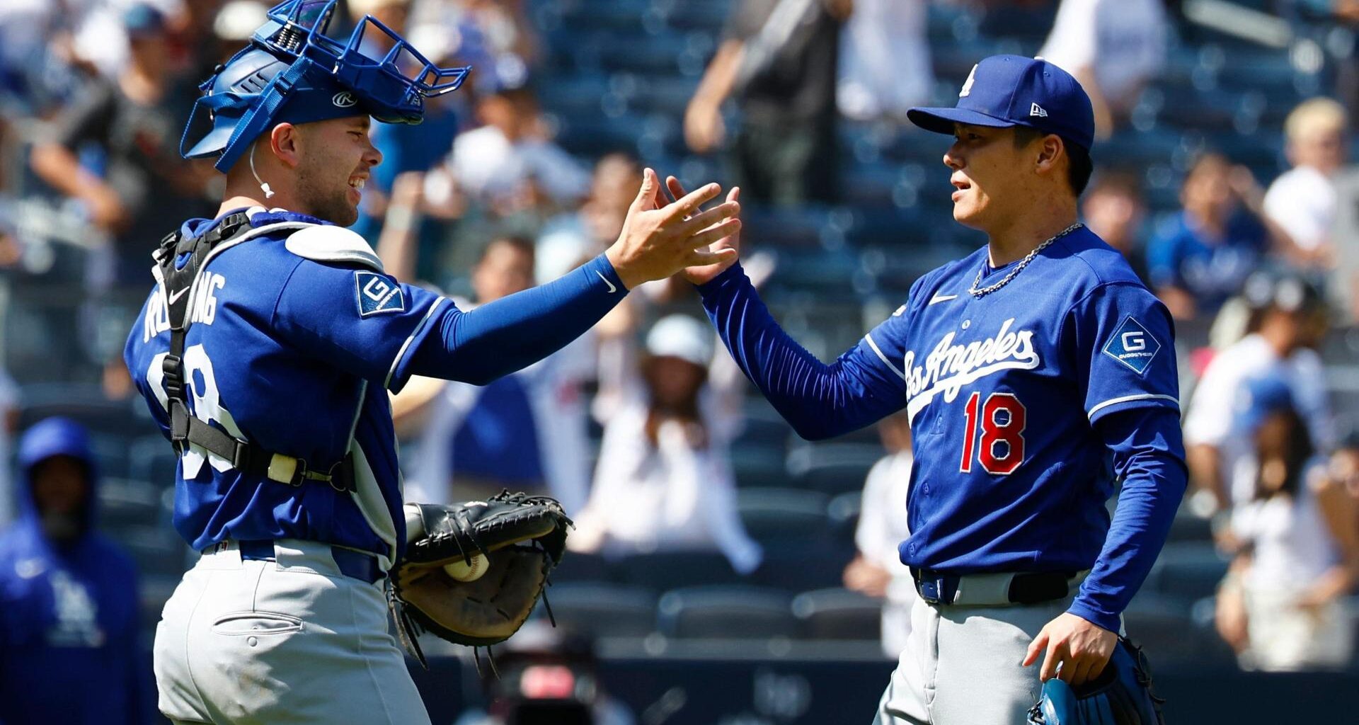 Yamamoto fires 4-hitter and Ohtani leads offense as Dodgers top Yankees 8-2 in 1st game of twinbill
