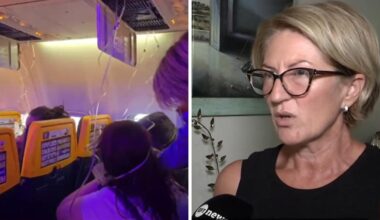 Wife’s desperate grip saves husband from being sucked out of blown out Ryanair plane window mid-flight