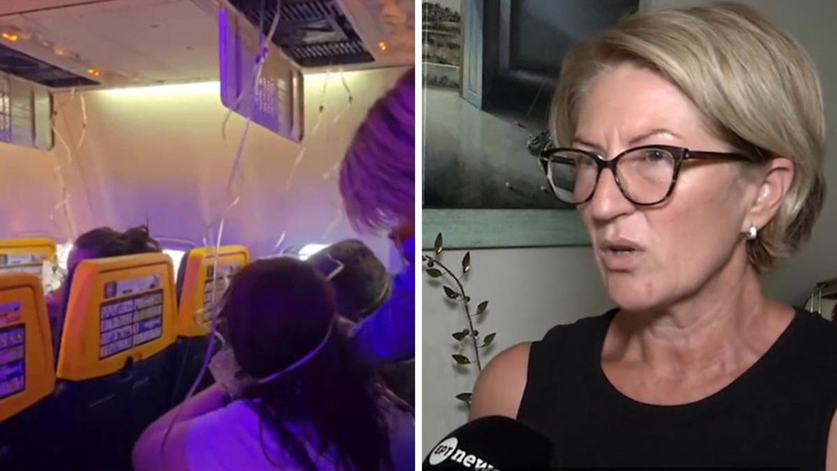 Wife’s desperate grip saves husband from being sucked out of blown out Ryanair plane window mid-flight