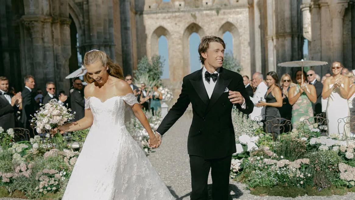 Tennis love story: Inside the glamorous Tuscan wedding of Aussie Alex de Minaur and Brit Katie Boulter