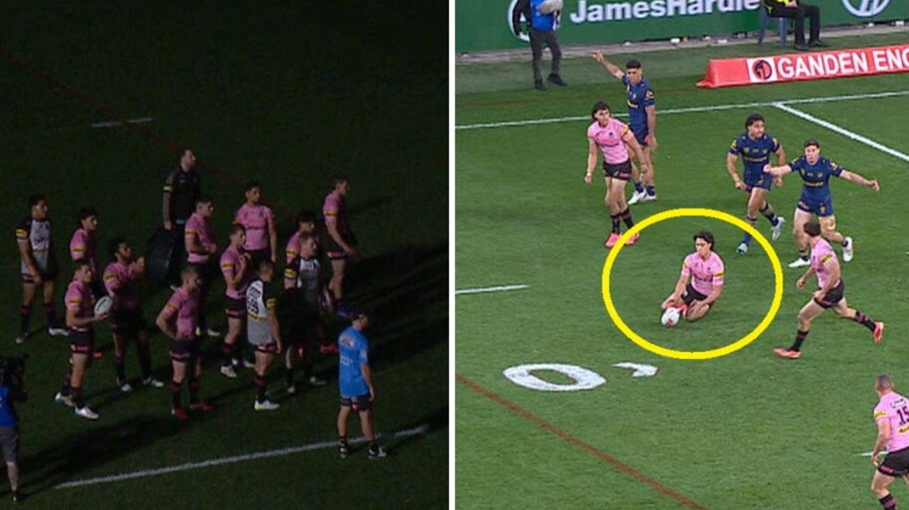 LIVE: Controversial moment as Panthers hit back after cheeky pre-game act
