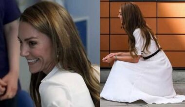 Kate Middleton reacts after patient asks if she is the queen during London visit