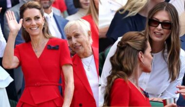 Kate Middleton given standing ovation by celebrity wife of William's Eton friend at Wimbledon