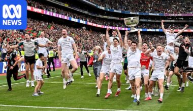 Mayo beats Kerry to win All-Ireland football crown, ending 75-year 'curse' with star Kobe McDonald set for AFL