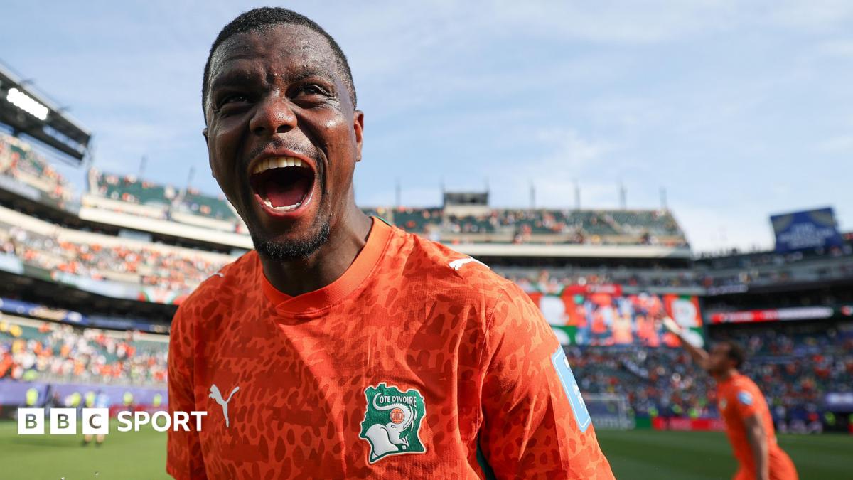 Ousmane Diomande celebrates