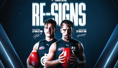 A just reward: Evans and Derksen to continue at Carlton