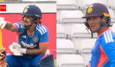 Watch: 'Kya kar raha hai yaar?' - Abhishek Sharma left frustrated after mix-up with Ishan Kishan | Cricket News