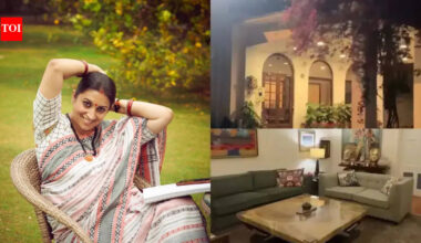 Smriti Irani Home: From a lush garden to a massive living room and stunning paintings: Inside Smriti Irani’s lavish mansion