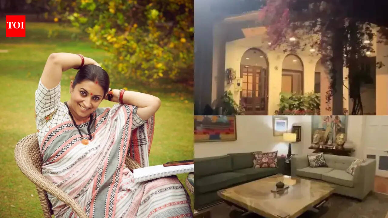Smriti Irani Home: From a lush garden to a massive living room and stunning paintings: Inside Smriti Irani’s lavish mansion