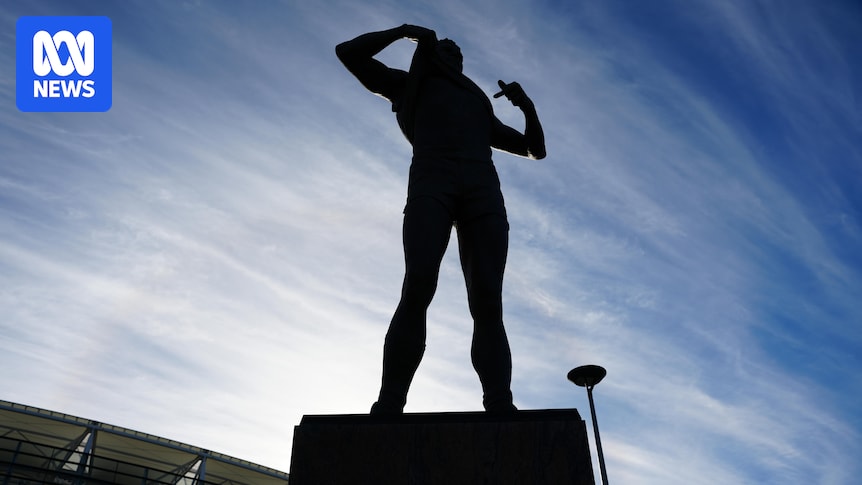 Statue of former St Kilda player Nicky Winmar removed from Perth Stadium after assault conviction