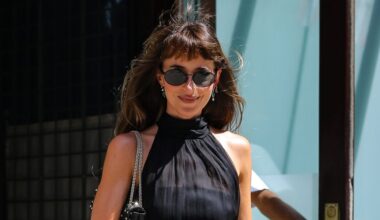 Dakota Johnson Goes Sheer With a Black Halter Dress for Taylor Swift and Travis Kelce's Wedding