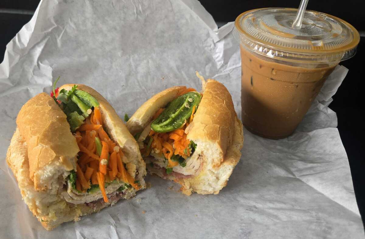 The special combination bánh mì (bánh mì đặc biệt) from San Francisco’s L&G Vietnamese Sandwich.