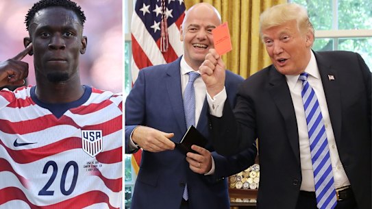 US striker Folarin Balogun’s ban has been lifted, while Donald Trump has built a relationship with Gianni Infantino.