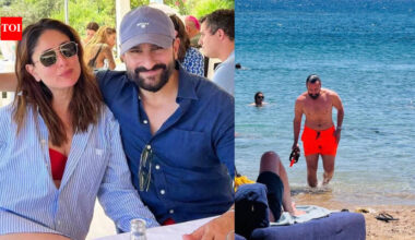 Kareena Kapoor Khan drops thirst trap PICS of Saif Ali Khan by the beach, calls him 'hot husband', netizens ask where are Taimur and Jeh |