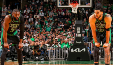 Jayson Tatum reacts to Celtics’ trading Jaylen Brown to the 76ers
