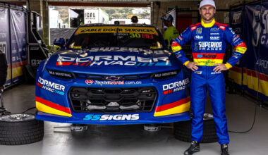 Supercars legend Glenn Seton reacts to son's tribute at Townsville 500