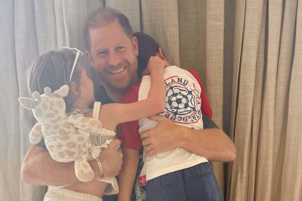 Prince Harry, the Duke of Sussex, with Prince Archie and Princess Lilibet for Father's Day in the UK/US on June 21, 2026.