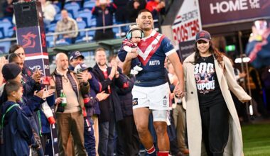 NRL LIVE: Nawaqanitawase magic gives Roosters lead in Tupou’s 300th