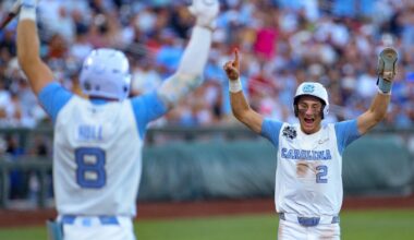 Carter French University of North Carolina Baseball vs. WVU NCAA Tournament College World Series Charles Schwab Field Omaha, NE Wednesday, June 17, 2026
