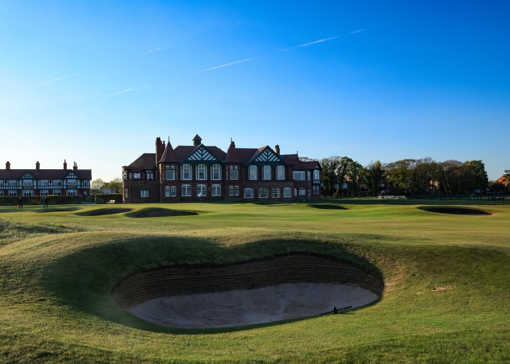 Hole 18 at Royal Lytham & St. Annes Golf Club in England