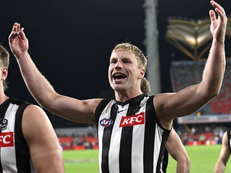 Collingwood defender Billy Frampton is free to play after being cleared of a rough conduct charge. Photo: Dave Hunt/AAP PHOTOS