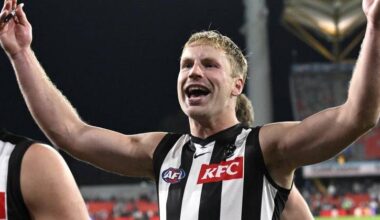 Collingwood defender Billy Frampton is free to play after being cleared of a rough conduct charge. Photo: Dave Hunt/AAP PHOTOS