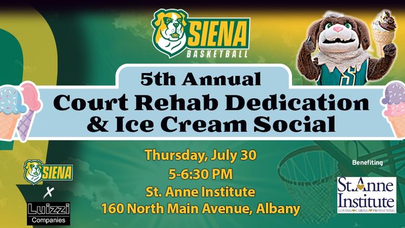Fifth Annual Siena Basketball Court Rehab Dedication and Ice Cream Social Set For July 30