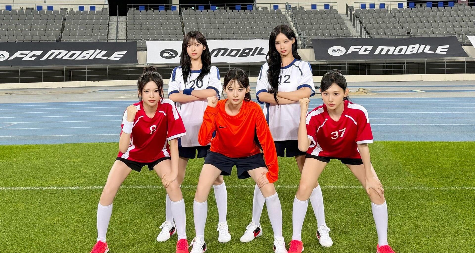 K-pop girl group RESCENE poses for a promotional photo for FC Mobile in this picture uploaded to social media, June 4. Captured from RESCENE
