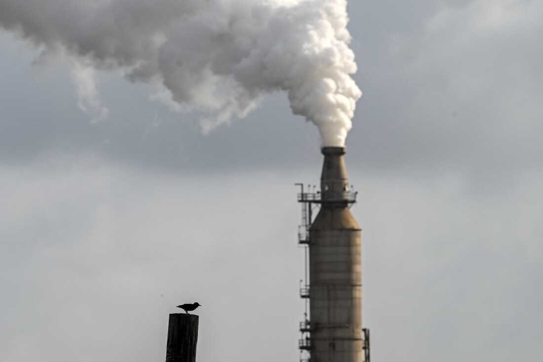 This photo shows a view of the Valero Houston Refinery in Houston, Texas.