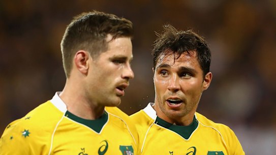Dynamic duo: Waratahs teammates Bernard Foley and Nick Phipps.