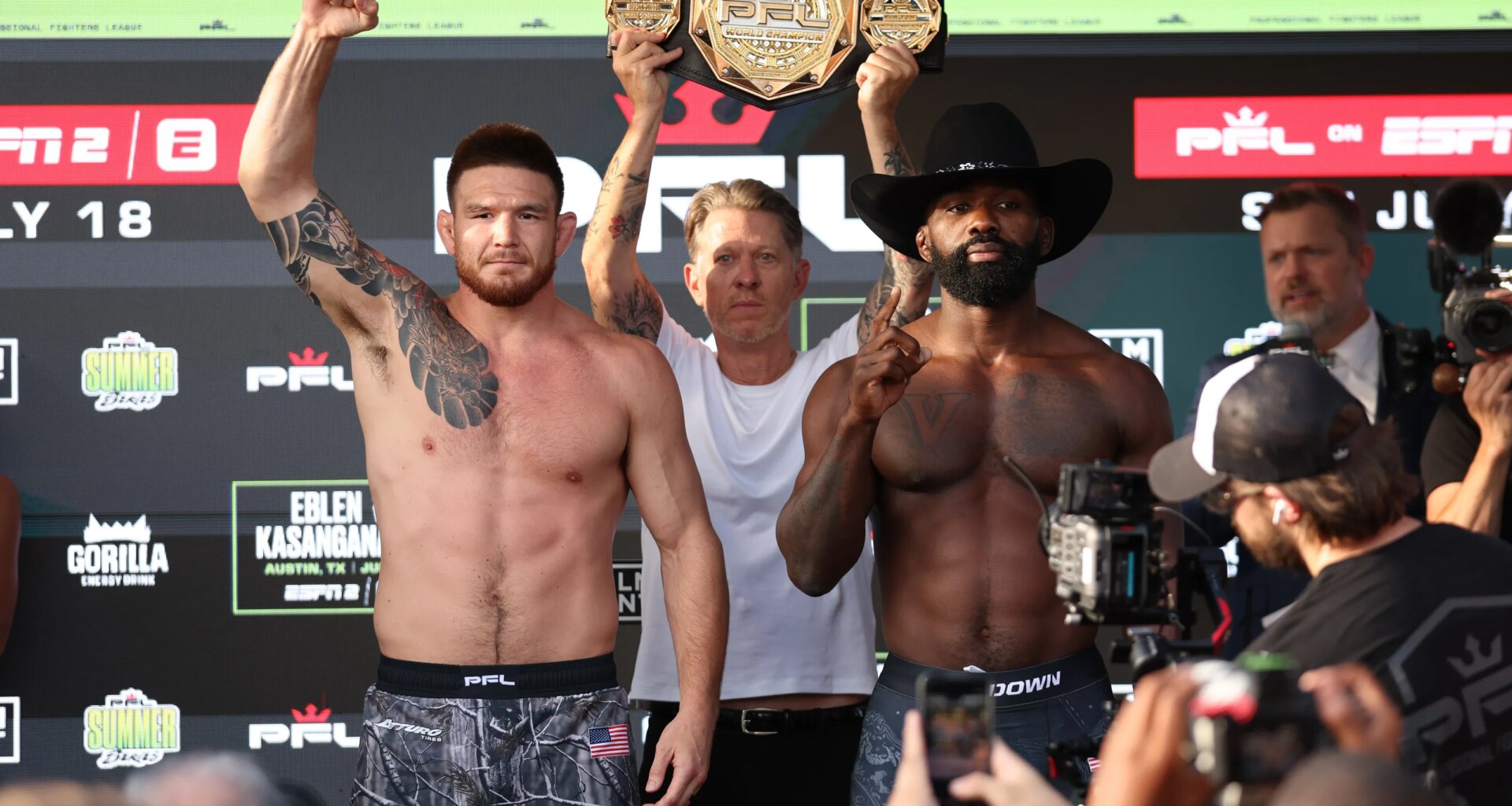 Photos: PFL Austin weigh-ins, fighter faceoffs