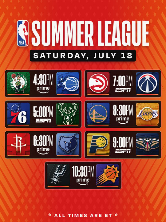 Saturday Schedule