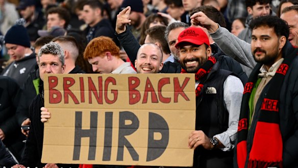 Fan support: Members of the crowd were in support of James Hird.