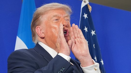 US President Donald Trump in New York on Friday.