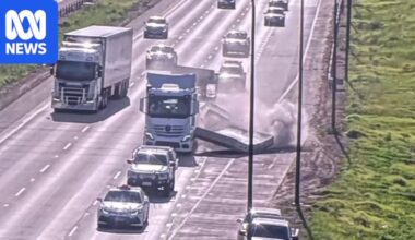Truck driver reported after concrete slabs fell on North-South Motorway