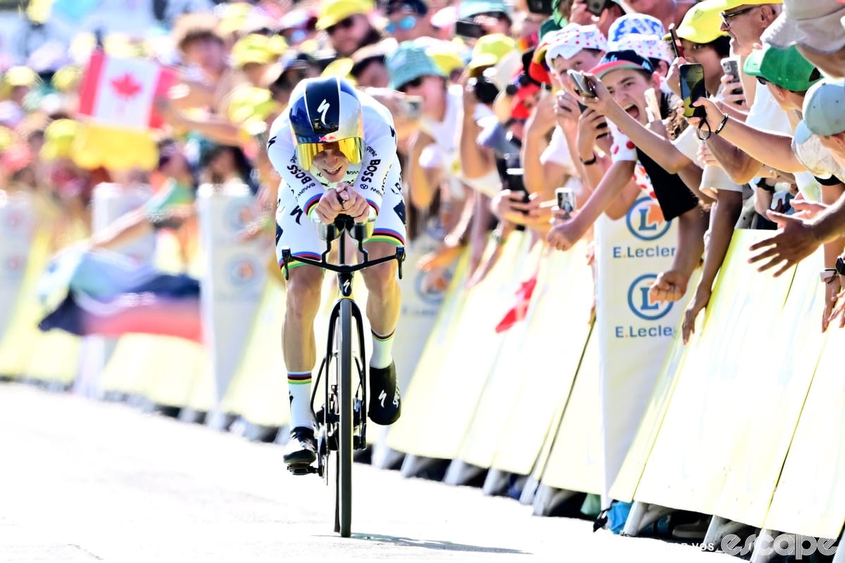 Evenepoel powers to a TT victory on stage 16 of the Tour de France
