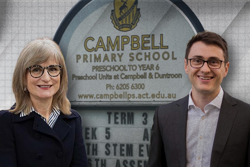 Public servants and school sign