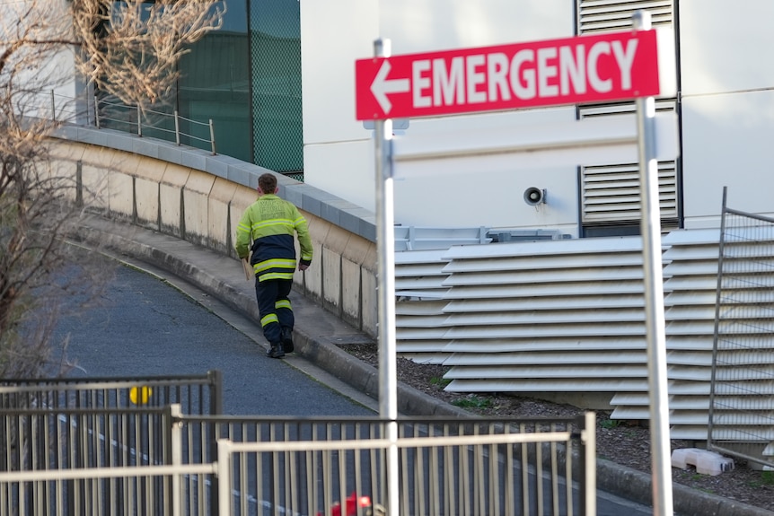 The scene of an incident at the Flinders Medical Centre.